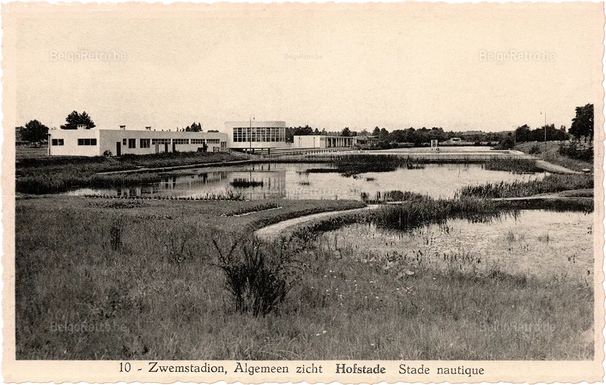 10 - Zwemstadion, Algemeen zicht Hofstade Stade nautique   Reproduction strictement interdite. Edit. : L’Hembeekoise, Bruxelles 