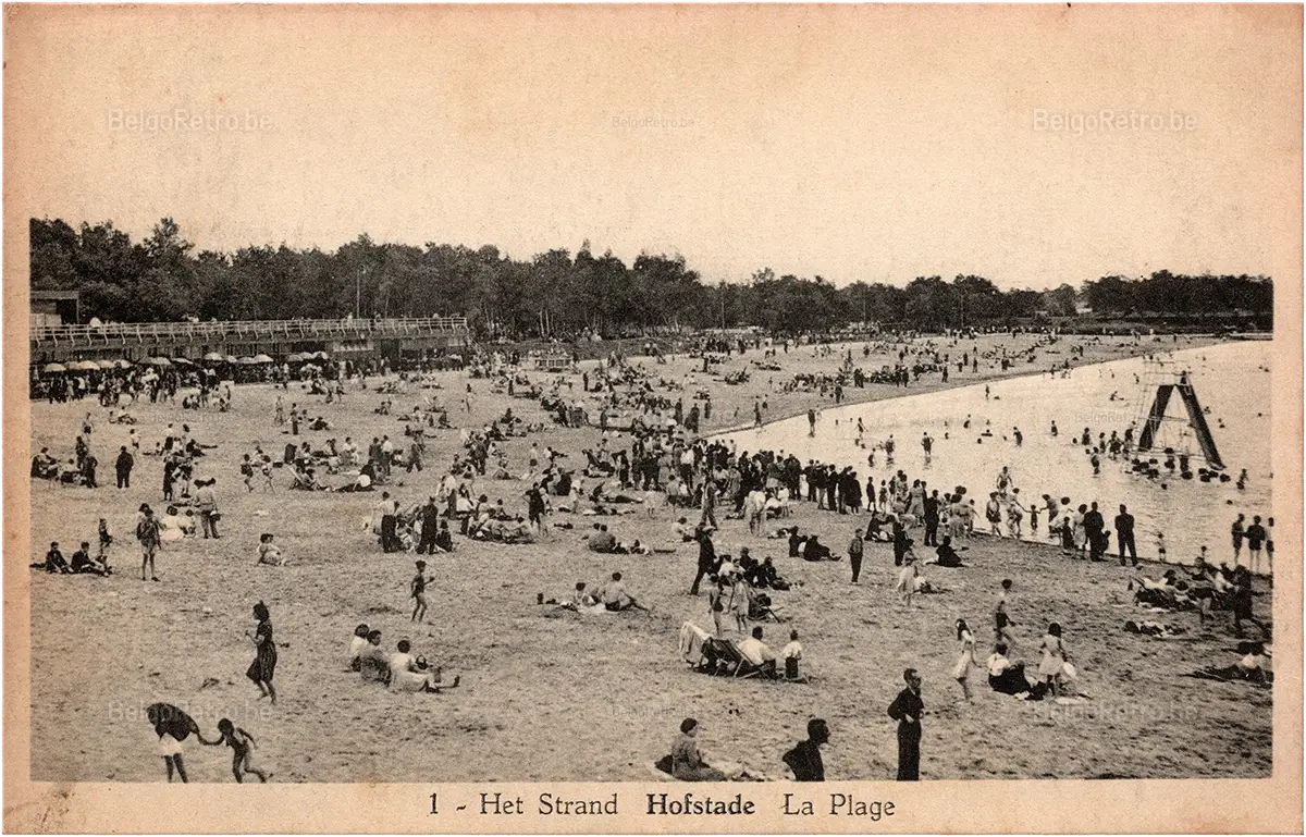 1 - Het Strand HOFSTADE La Plage   Reproduction strictement interdite. Edit. : L’Hembeekoise, Bruxelles. 
