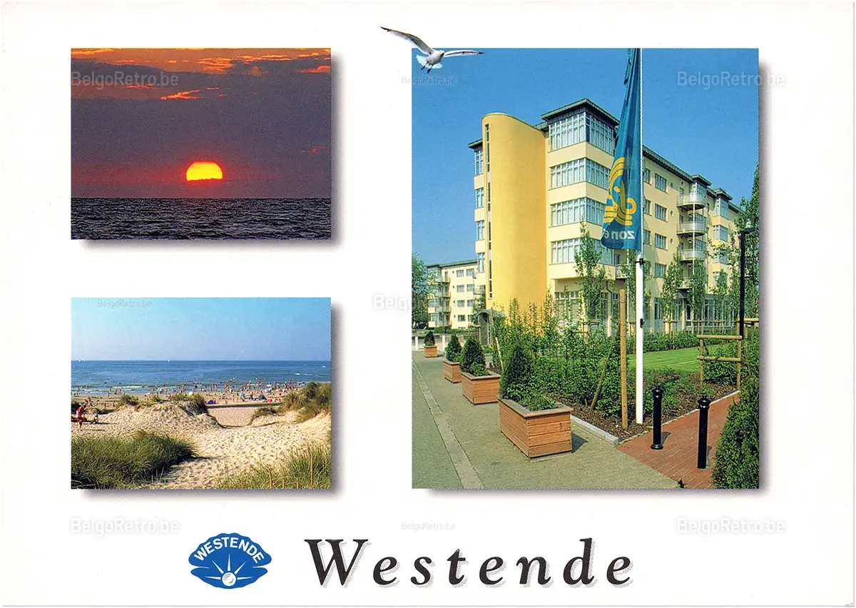   Vacantiecentrum - Centre de Vacances ’’ZON en ZEE’’ Westende - Tél. : (0 58) - 234.90 Arrière bâtiment central Achterkant hoofdgebouw  Les Editions ’’Arduenna’’ à Marche en Famenne Photo Clém. Dessart - Reprod. Interd. 